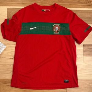 Nike Men's Red and Green Jersey